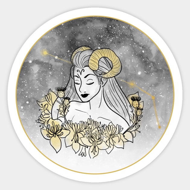 Aries Sticker by shelbywolf